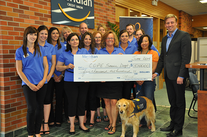 COPE Donation from Meridian Credit Union