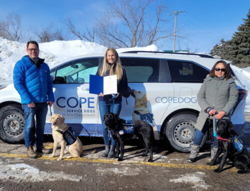$46,700 OTF Grant from the Province Fuels COPE Service Dogs’ Life Changing Work